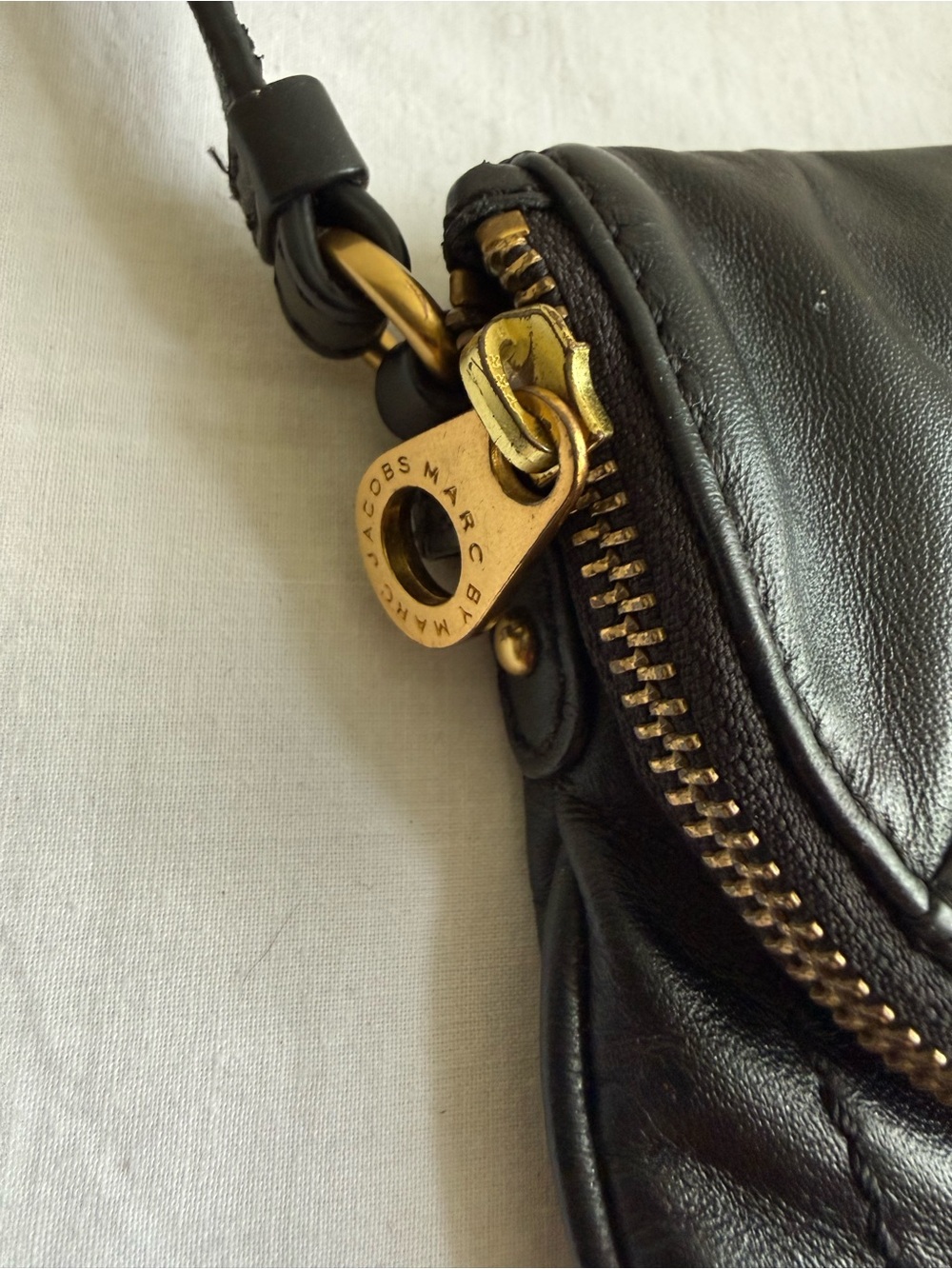 Marc by Marc Jacobs Petal to the Metal Bird Black Leather Crossbody Bag Y2K - Picture 5 of 7
